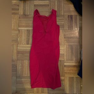 American Apparel Red mini body on dress - Mesh detailing